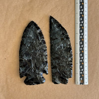 Black Obsidian Large Blade 2 item Lot