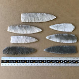 Straight flintknapped blades for spear, lance, knife