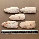 group of knapped Keokuk chert tomahawk blades