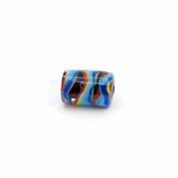 Drama swirls lampwork glass cylinder bead