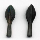 2 Eurasian Leaf-Shaped Replica Steel Arrow, Crossbow Bolt Points