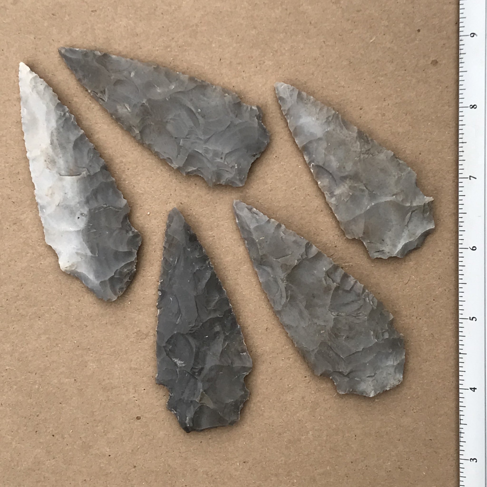 group of Ötzi style flint blades