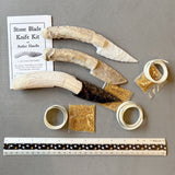 Stone Blade Knife Kit with Antler Handle -- Lot of 3