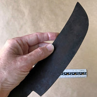 close-up historic replica metal knife blade