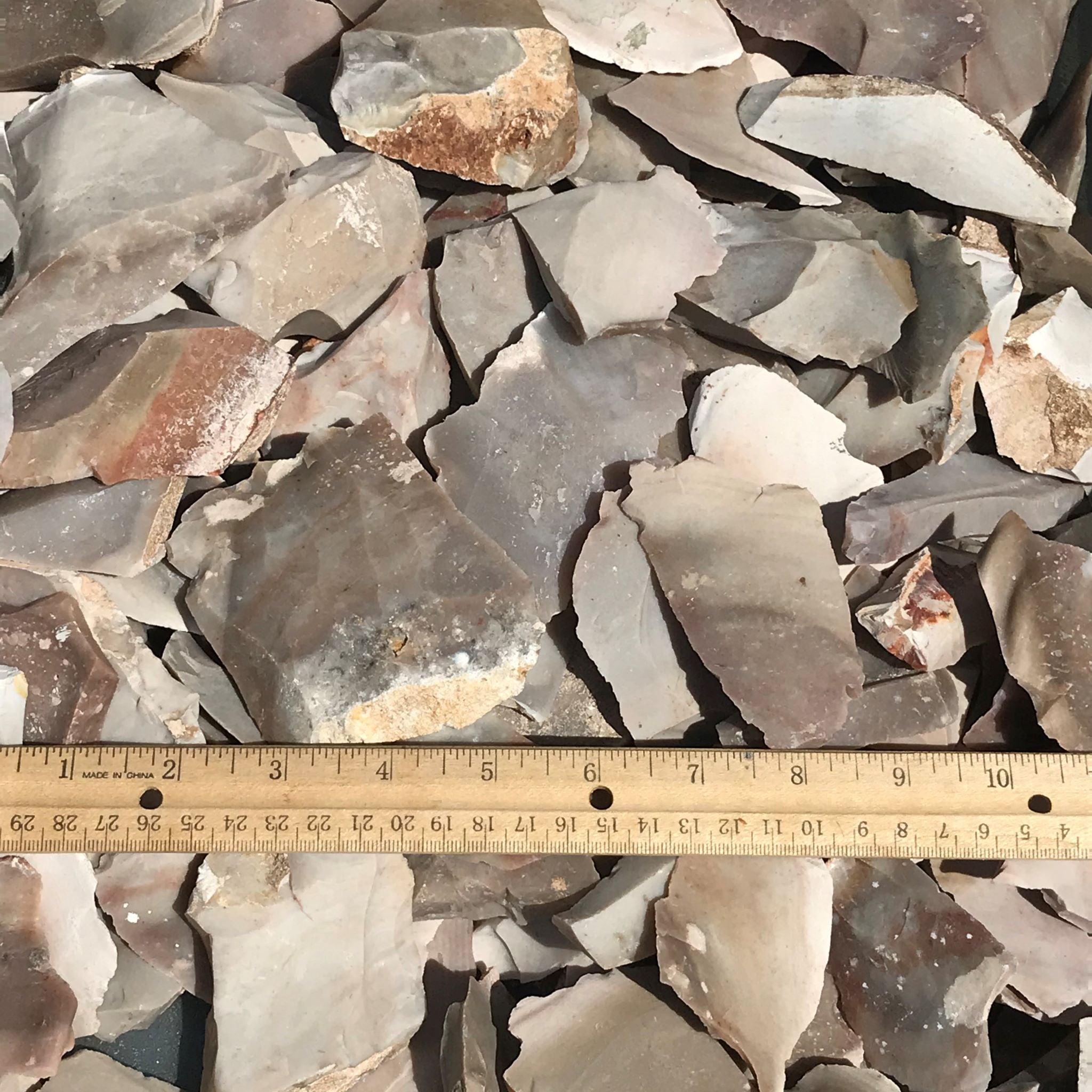 Flintknapping Stone Texas Flint, Novaculite, Keokuk Chert, Obsidian