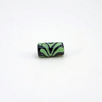 Night Jungle black & green glass focal bead