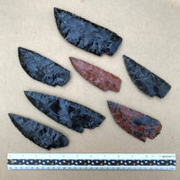 Stone Knife Blades - Black & Mahogany Obsidian