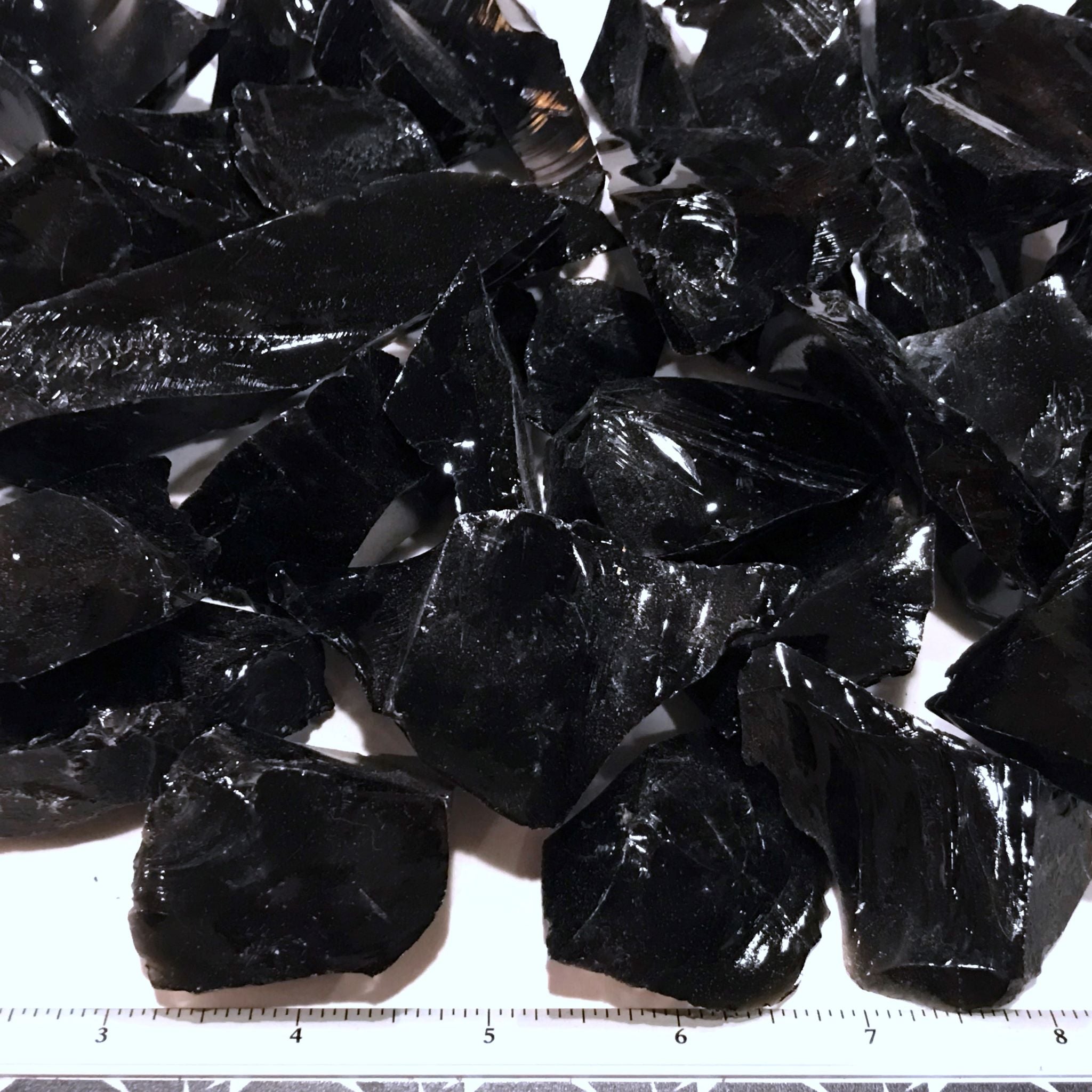 Black Obsidian Tumbling Rough, per lb.