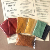 Primitive Paints & Pigments Kit: 6 powdered pigments, hide glue, instructions & label 