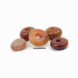 Native Mississippi Gem Rose Quartz Donut Beads